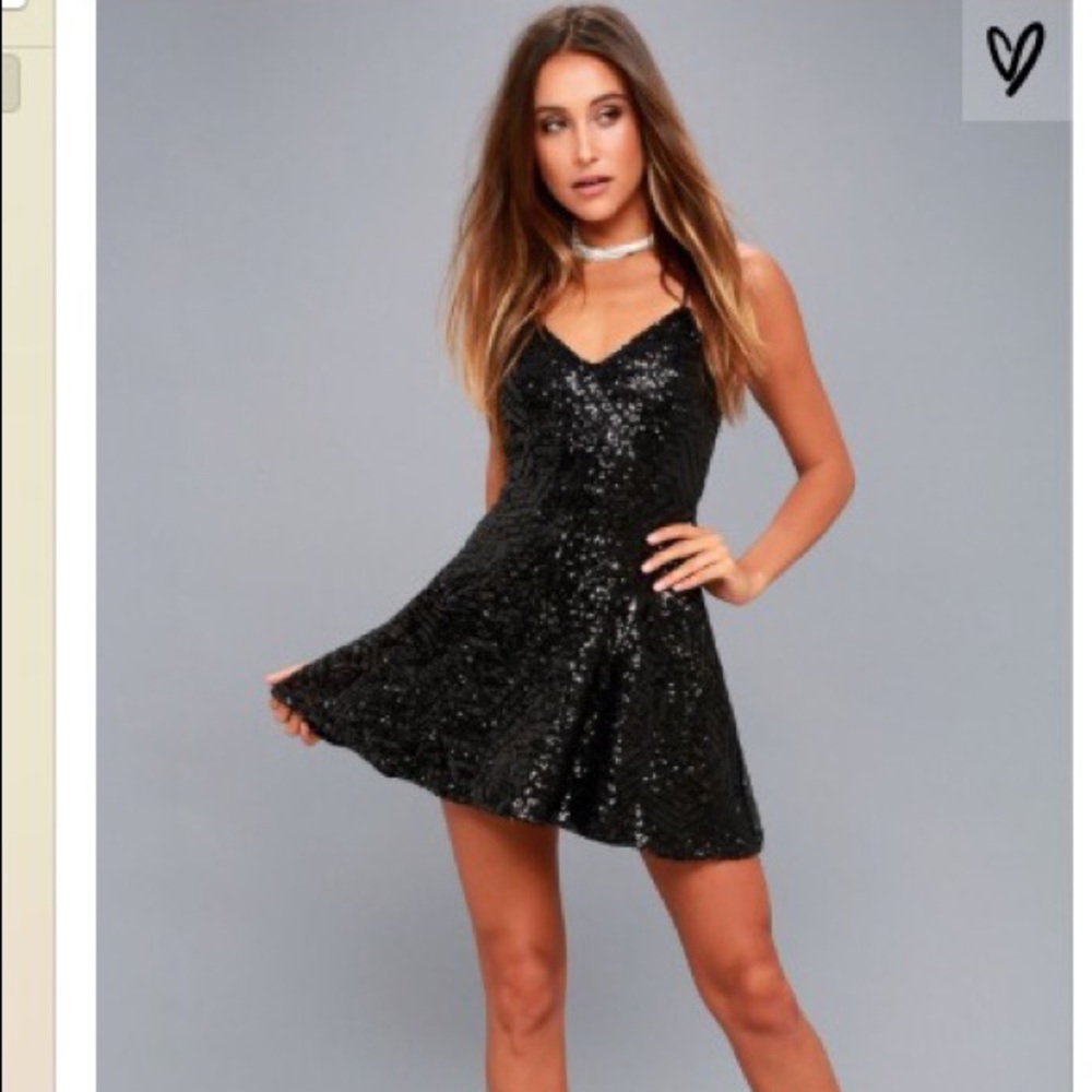 Black Sequin Dress
